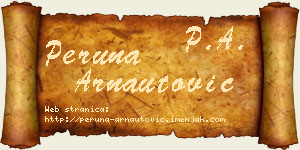 Peruna Arnautović vizit kartica